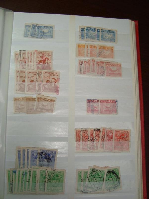 BOLIVIA Stamp Collection A large accumulation THOUSANDS OF  stamps in stockbook