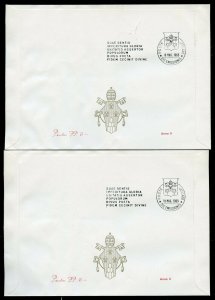 VATICAN CITY 1965 DANTE ALIGHIERI SIMULATED MINIATURE SHEETLET FIIRST DAY COVERS