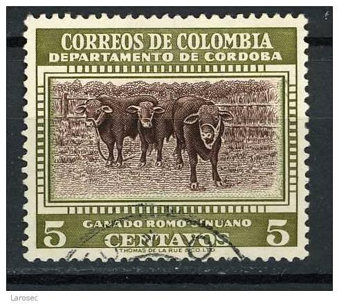 Colombia 1956 - Scott 648 used - 5c, Cattle, Cordoba