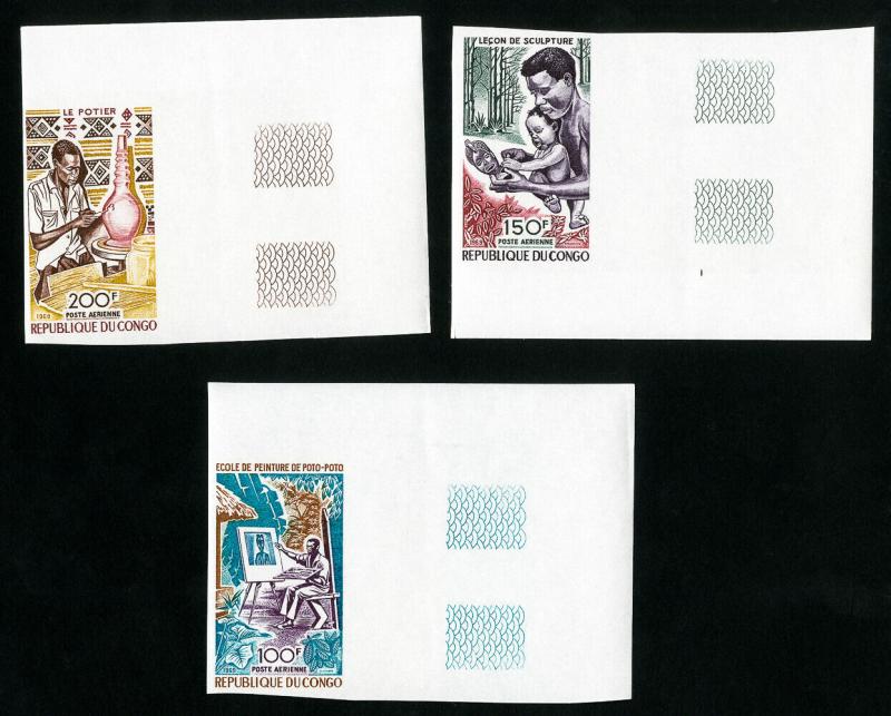 Congo Stamps # C84-6 XF Imperf OG NH