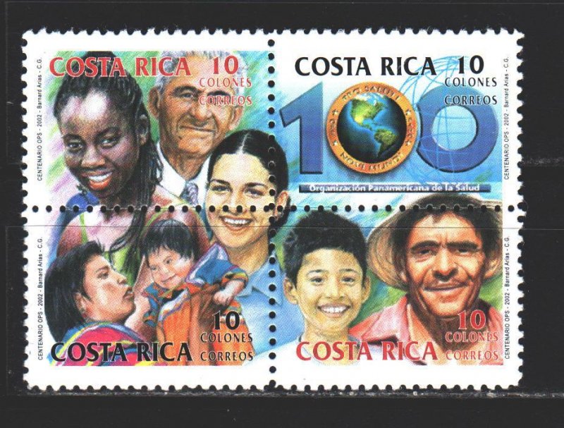 Costa Rica. 2002. 1563-66 from the series. Pan American Health Organization. ...