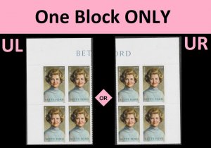 US 5852 Betty Ford F corner block 4 MNH 2024