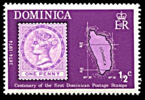Dominica 389, MNH, Centennial of Dominica Postage Stamps
