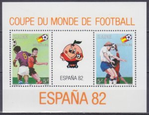 1981 Zaire 730-731/B40 1982 FIFA World Cup in Spain 6,00 €