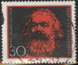 Germany Scott 985 used 1968 Marx stamp