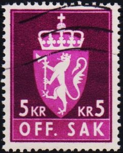 Norway. 1955 5k  S.G.0488 Fine Used