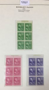 MOMEN: US STAMPS 1939 BOOKLET PANES MINT OG NH COLLECTION LOT #12527