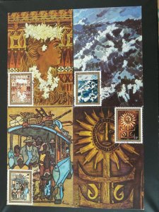 paintings 1973 set of 4 maximum card French Polynesia