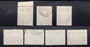 Lithuania 1930 Complete Set of 7 Vytautas Airmail Issue, Scot C40-C46 used