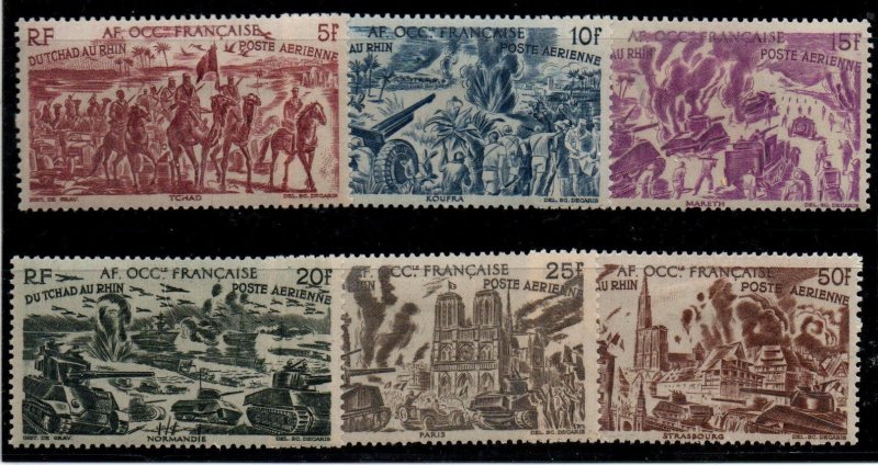 French West Africa C5-C10 Set Mint hinged