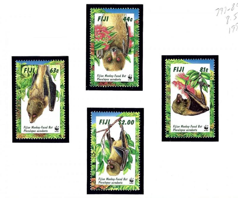 Fiji 797-800 MNH 1997 Bats