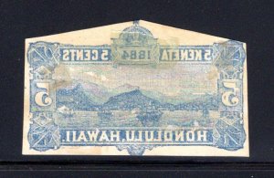 Hawaii #U4var, mint cut square with heavy offset indicia, 2004 CV$50