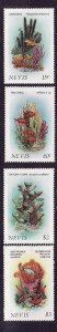 Nevis-Sc#503-6-unused NH set-Corals-Marine Life-1986-