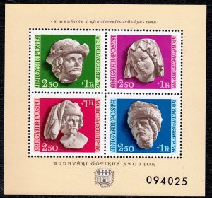 Hungary 1976 Gothic Sculptures Mint MNH Miniature Sheet SC B316