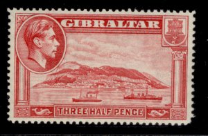 GIBRALTAR GVI SG123, 1½d carmine, M MINT. Cat £35.