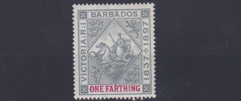 BARBADOS  1897    SG  116   1/4D    DIANMOND  JUBILEE  MH   