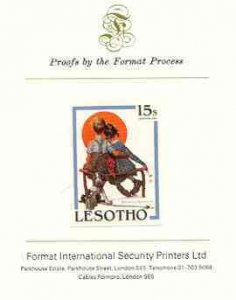 Lesotho 1981 The Little Spooners by Norman Rockwell 15s i...