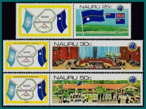 Nauru 1980 UN Declaration,  tabbed MNH  #221-223,SG232-SG234