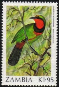 Zambia - 1987 Birds K1.95 Shrike MNH** SG 498