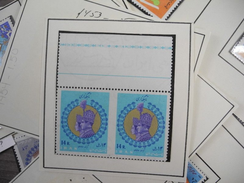 PERSIA, Fantastic assortment of Stamps in glassines, mounted on cut pages