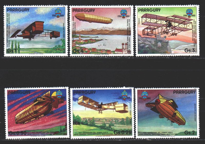 Paraguay. 1984. 3098-3703 from the series. Airplane. MNH.