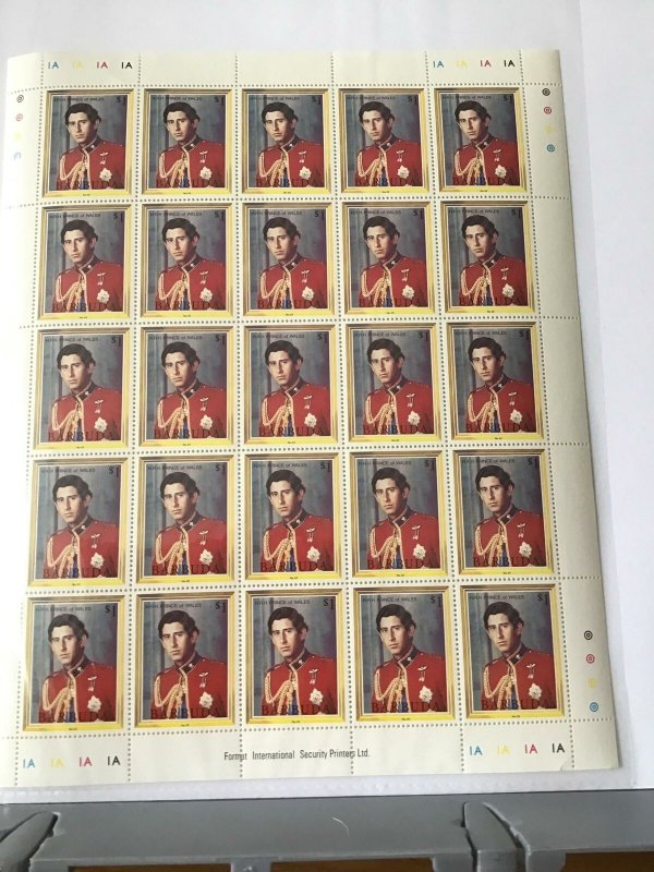 Barbuda Prince of Wales whole mint never hinged  stamps sheet ref R23568