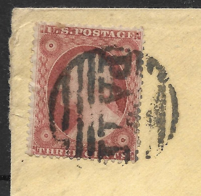 Doyle's_Stamps: 1857 Boston to Maine Postal Cover with Scott #26A (per Weiss)