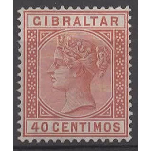 GIBRALTAR 1889 QV 40 Centimos Orange-Brown SG27 HM