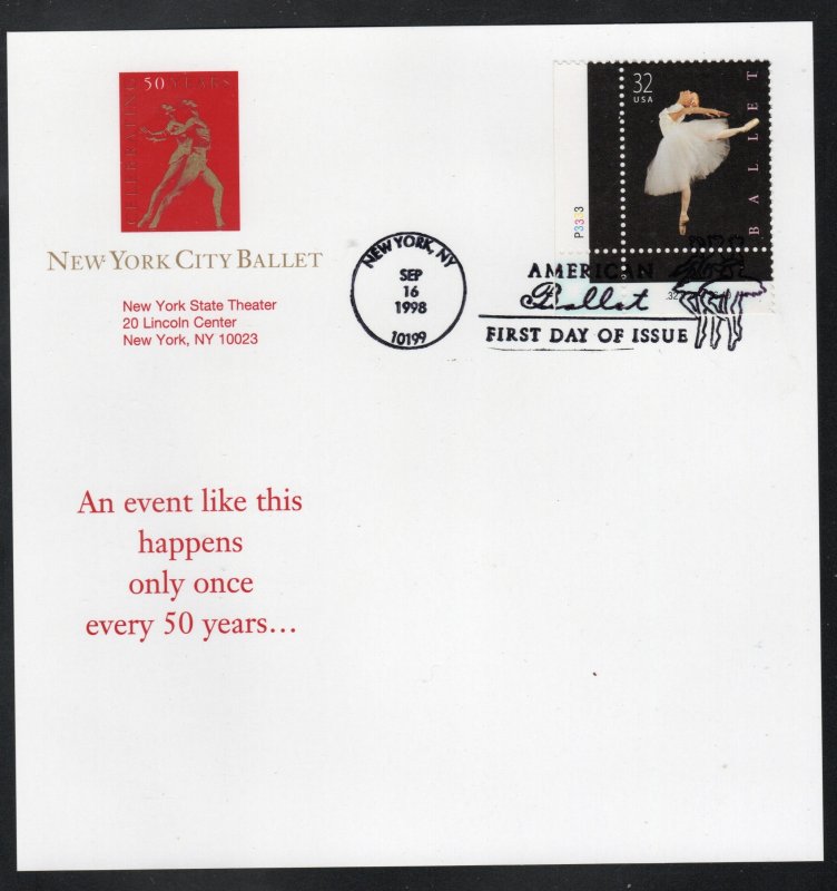 SC# 3237 - Ballet - First Day Cover