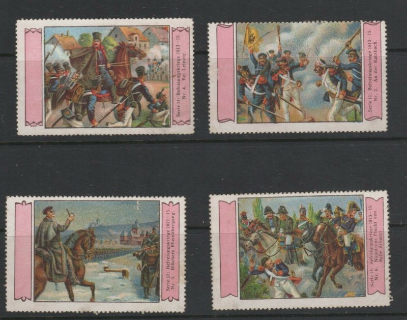 Germany - Lot of 4 of 6 Vignette Stamps - German War of Independence