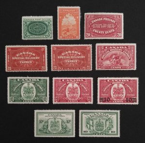 Canada E1-11 Complete Set F-VF MH