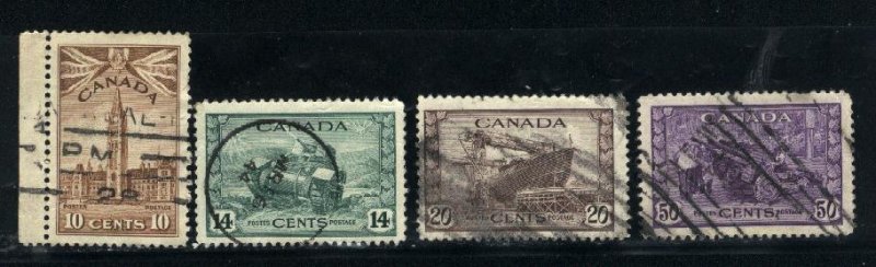 C 257,259-261  used  1942-43 PD