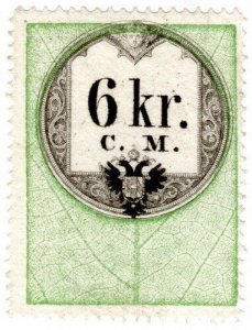 (I.B) Austria/Hungary Revenue : Stempelmarke 6kr (1854)