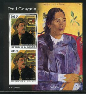 BURUNDI 2022 PAUL GAUGUIN SELF PORTRAIT  SOUVENIR  SHEET MINT NH