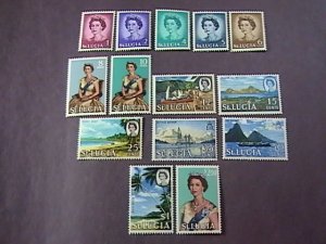 ST. LUCIA # 182-195-MINT/HINGED-COMPLETE SET----QEII----1964(LOT#1)