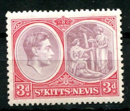 St.Kitts-Nevis   84a Mint OG 1938 3p Medicinal Spring