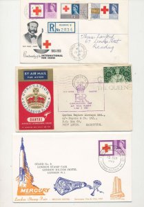 Great Britain 1953/64 Red Cross FDC Covers x 9 UK3218