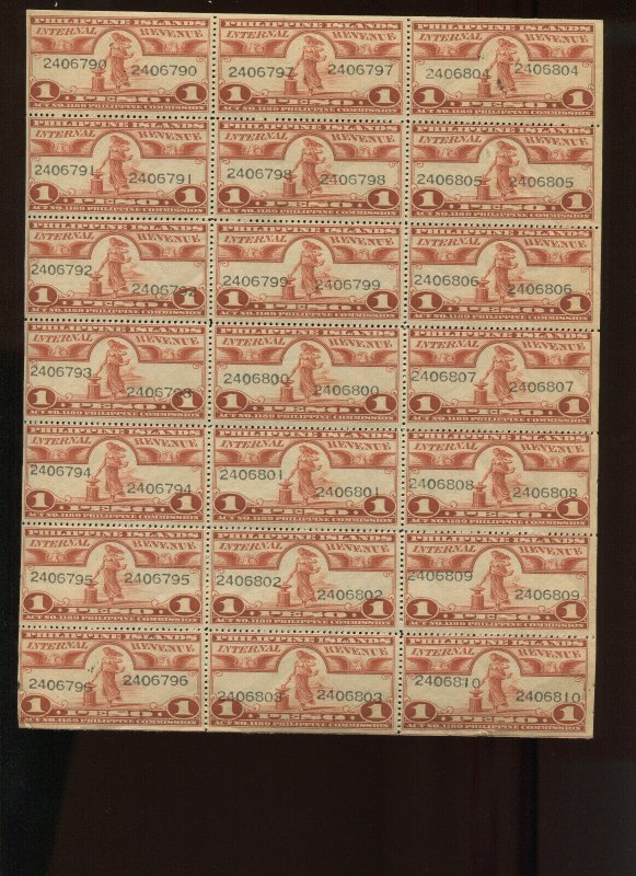 LOT OF 12 Philippines PI W-614//W-625 Perf 10 REVENUE MINT SHEETS NH CV $290++