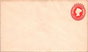 Canada QV 2c Red (Leaning Right) Stationery Cover Unused - L41782