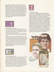 The Women's Mint Set - Famous Women Honored on US Postage USPS Booklet
