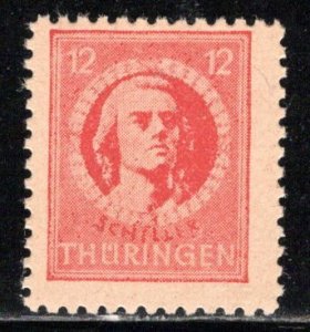 GDR Thuringia Scott # 16N6, mint nh, variation, exp h/s, Mi # 97AXr