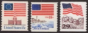 United State #1622,1891,2526 Mint NH OG Great classic stamps!