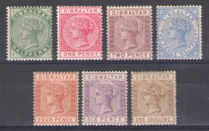 1886-8 Gibraltar, Stanley Gibbons # 8/14 - Victory - MH*