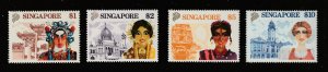 Singapore the 4 MNH high values from the 1990 tourism set