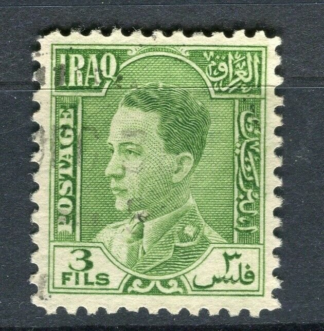 IRAQ; 1934 early King Ghazi issue fine used 3fl. value