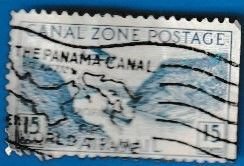 US CANAL ZONE SCOTT#C10 1931 AIRMAIL - USED - FANCY CANCEL