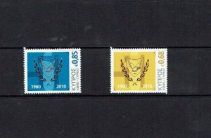 Cyprus: 2010, 50th Anniversary of the Cyprus Republic,  MNH set