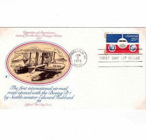 USA 1976 Sc C89 FDC Boeing B1 First Day Cover Fleetwood Cachet Airmail
