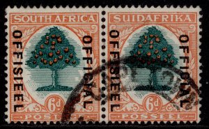 SOUTH AFRICA GV SG O16, 6d green & orange, FINE USED.