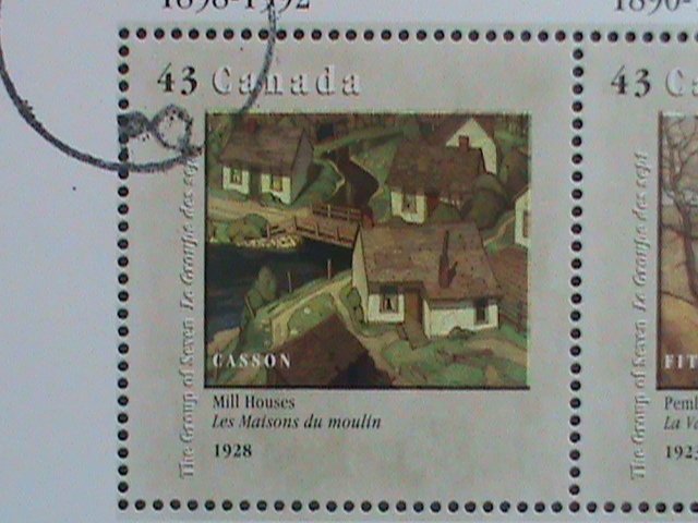 ​CANADA STAMP:1995 SC#1561 THE GROUP OF ORIGINAL 7 MEMBERS- CTO MINI SHEET